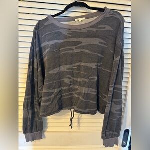 Z Supply Gray Camo Sweatshirt